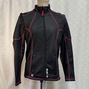 Freeze-Out size Med‎ Black with Pink Trim thermal riding gear removable sleeves